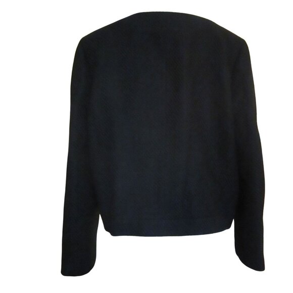 NWT, J. Crew Factory Black Textured Button Up Jacket Size 16 - Picture 6 of 7